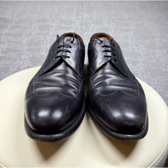 A Testoni Black Leather Wintip Lace Up Dress Shoe Mens Size 10.5 main image 7